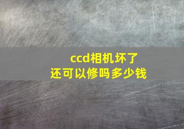 ccd相机坏了还可以修吗多少钱