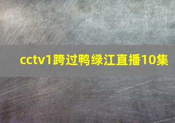 cctv1跨过鸭绿江直播10集