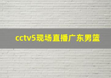 cctv5现场直播广东男篮