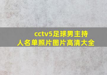 cctv5足球男主持人名单照片图片高清大全