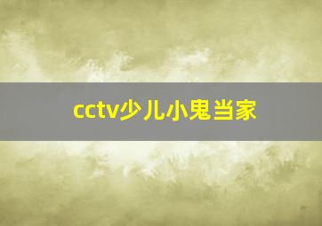 cctv少儿小鬼当家