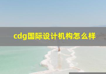 cdg国际设计机构怎么样