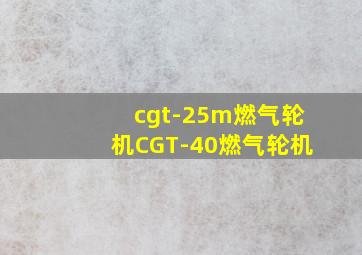 cgt-25m燃气轮机CGT-40燃气轮机