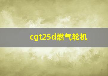 cgt25d燃气轮机