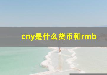 cny是什么货币和rmb