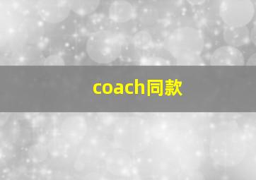 coach同款