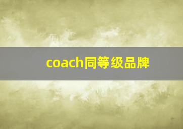 coach同等级品牌