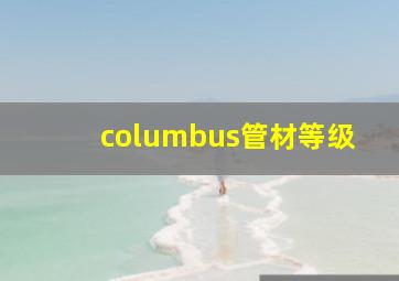 columbus管材等级