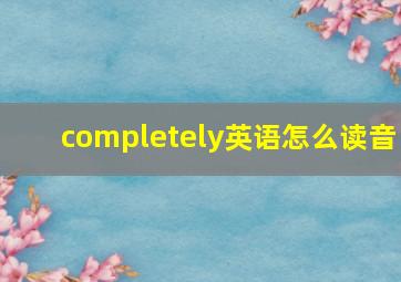 completely英语怎么读音