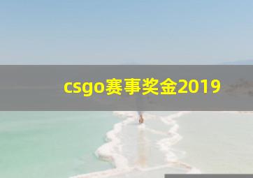 csgo赛事奖金2019