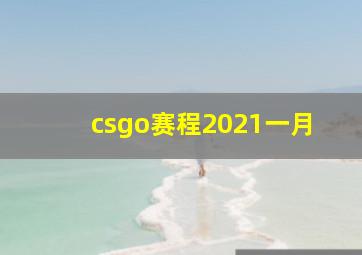 csgo赛程2021一月