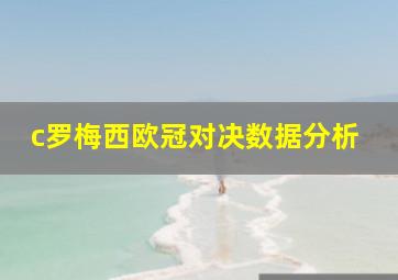 c罗梅西欧冠对决数据分析