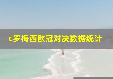 c罗梅西欧冠对决数据统计