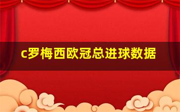 c罗梅西欧冠总进球数据