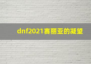 dnf2021赛丽亚的凝望