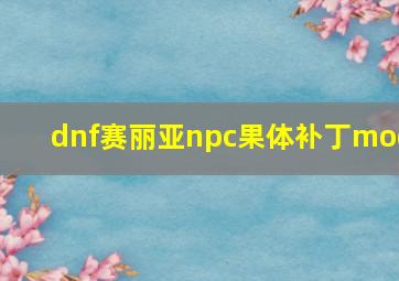 dnf赛丽亚npc果体补丁mod