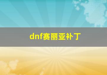 dnf赛丽亚补丁