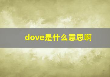 dove是什么意思啊