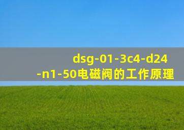 dsg-01-3c4-d24-n1-50电磁阀的工作原理