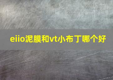 eiio泥膜和vt小布丁哪个好