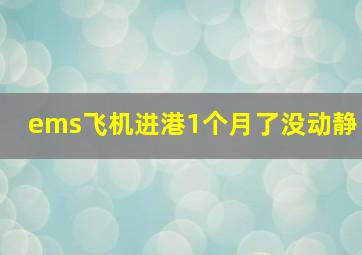 ems飞机进港1个月了没动静