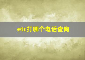 etc打哪个电话查询