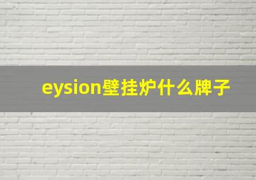 eysion壁挂炉什么牌子