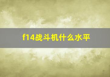 f14战斗机什么水平