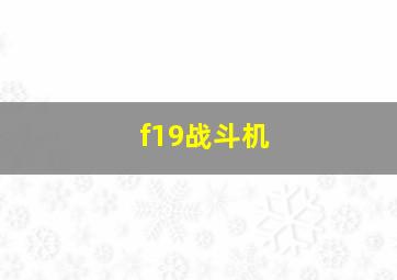 f19战斗机