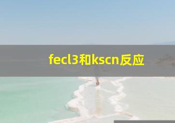 fecl3和kscn反应