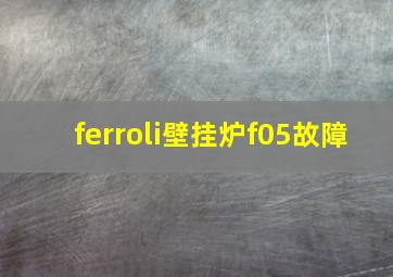 ferroli壁挂炉f05故障