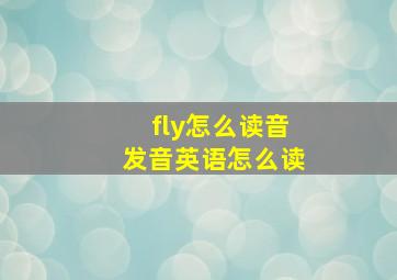 fly怎么读音发音英语怎么读