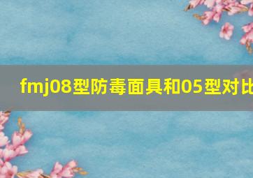 fmj08型防毒面具和05型对比