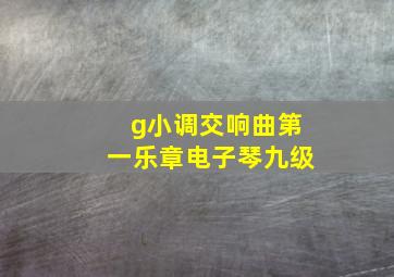 g小调交响曲第一乐章电子琴九级