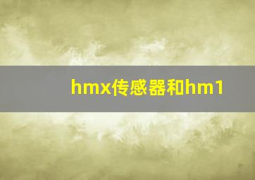 hmx传感器和hm1