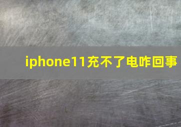 iphone11充不了电咋回事