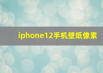 iphone12手机壁纸像素