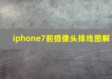 iphone7前摄像头排线图解