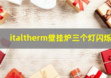 italtherm壁挂炉三个灯闪烁