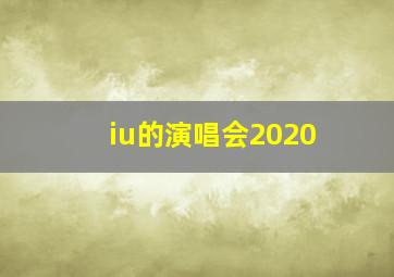 iu的演唱会2020