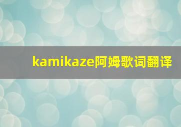 kamikaze阿姆歌词翻译