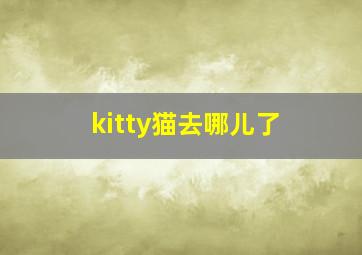 kitty猫去哪儿了