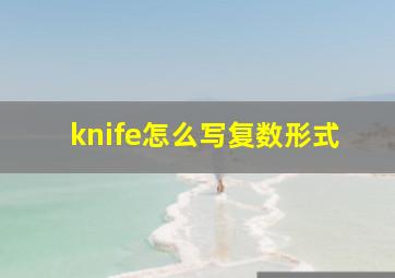 knife怎么写复数形式