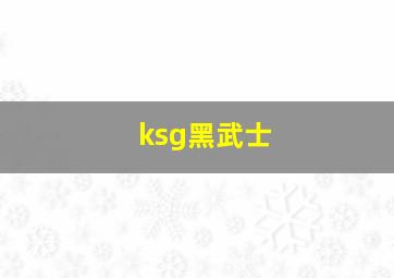 ksg黑武士