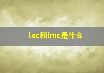 lac和lmc是什么