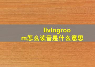 livingroom怎么读音是什么意思