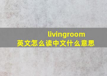 livingroom英文怎么读中文什么意思