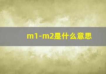 m1-m2是什么意思