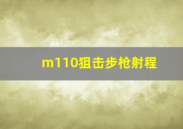 m110狙击步枪射程