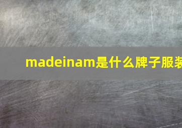 madeinam是什么牌子服装